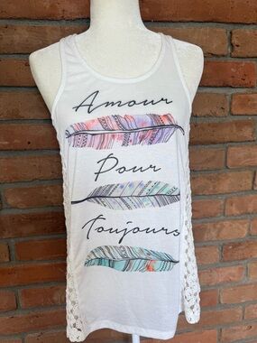 Graphic swim top coverup